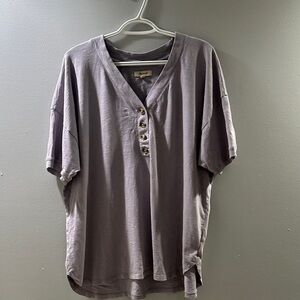 Madewell Charcoal Button-Up Casual Shirt